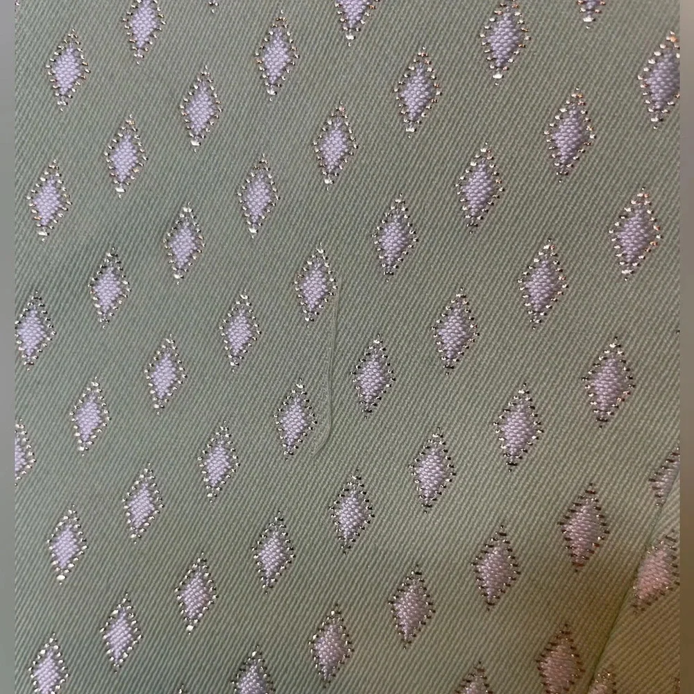 ESCADA Couture Women's Light Green Blazer Jacket Diamond Pattern Size 40